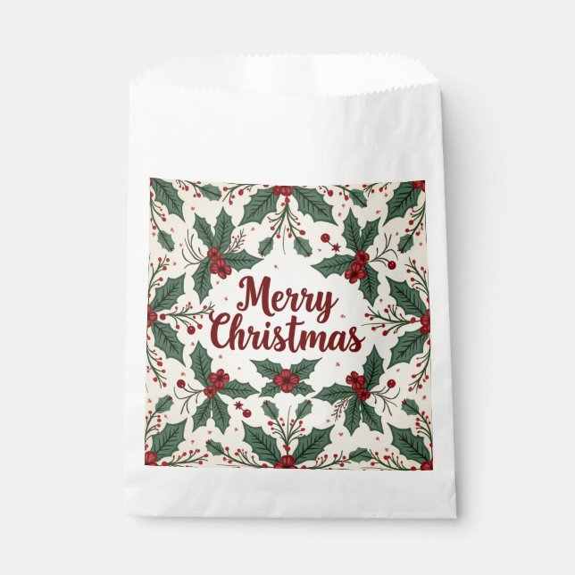 Sacs de Noël Vintage Style Favoriser (Devant)