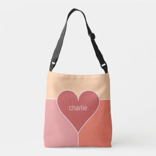 Sacs de nom personnalisés Motif de coeur