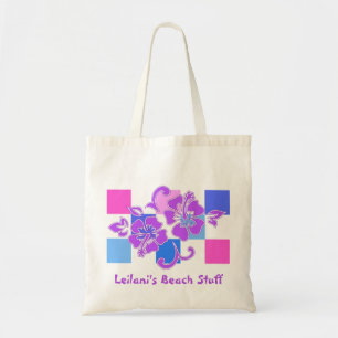 Sacs de plage Hibiscus en damier