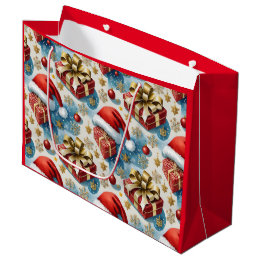 Sacs de shopping en papier rouge de Noël