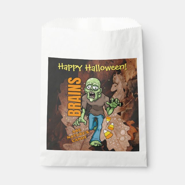 Sacs de traitement d'Halloween Zombie personnalisa (Devant)