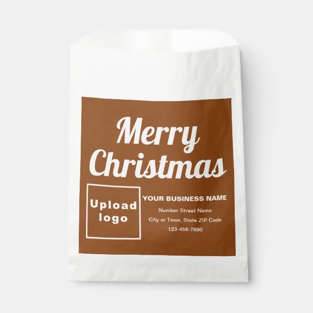 Sacs en papier Arrière - plan Brown Noël (Devant)