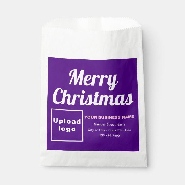 Sacs en papier Arrière - plan violet Noël (Devant)