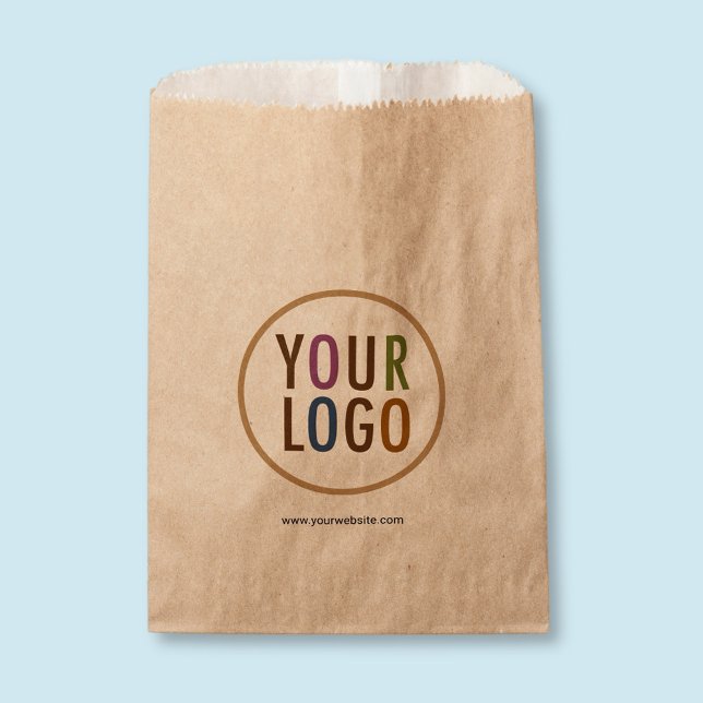 Sacs en papier Brown Kraft petit plat avec logo pe (MISOOK Brown Cookie Bags with Logo)