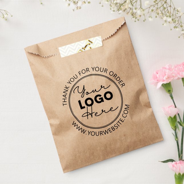 Sacs en papier Brown pour petits Kraft avec logo p (Scellé)