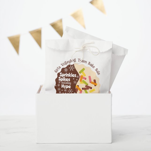Sacs en papier pour vente de pâtisseries de Noël m (Fête)