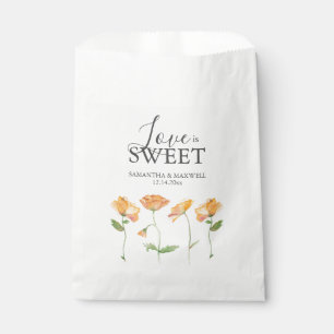 Sacs Favor de mariage Orange Florals