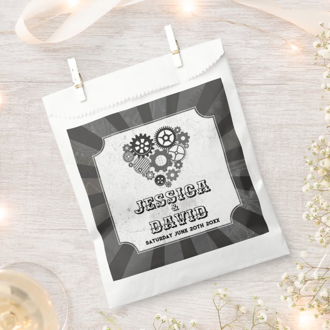 Sacs Favor Mariage Steampunk Coeurs Mariages Coeur (Coupé)