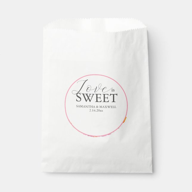 Sacs favoris mariage Aquarelle Fleurs (Devant)