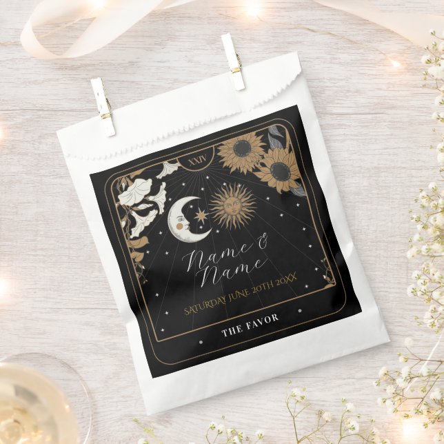 Sacs favoris mariage Cartes de tarot Sun Moon (Coupé)