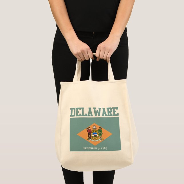 Sacs fourre-tout à drapeau d'état du Delaware (Devant (produit))