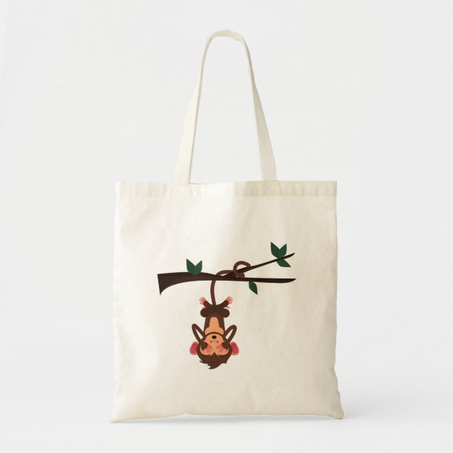 Sacs fourre-tout Avec Motif Singe Suspendu Arbre (Devant)
