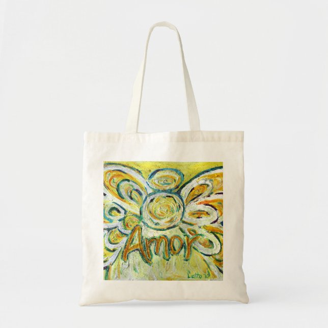 Sacs fourre-tout d'art Amor Angel Word (Devant)
