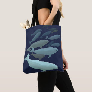 Sacs fourre-tout de baleines bélugas et cadeaux de