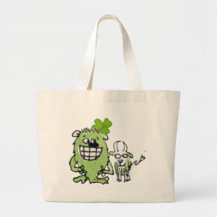 Sacs fourre-tout de caricatures Shamrocks de chèvr