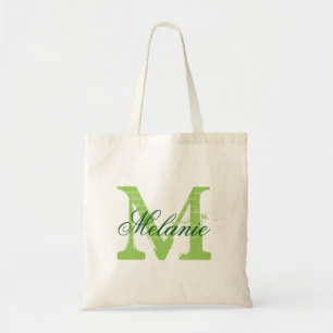 Sacs fourre-tout de mariage monogramme vert person