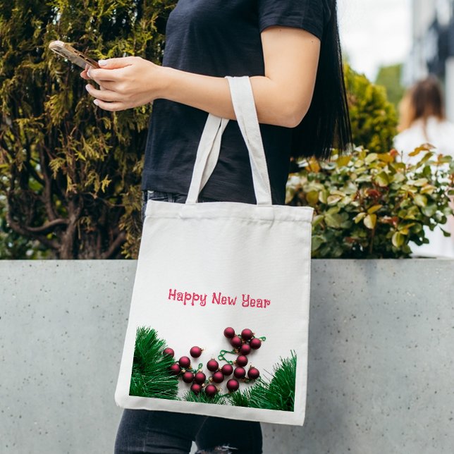 Sacs fourre-tout de Noël rose (Pink Christmas Bauble Tote Bags
)