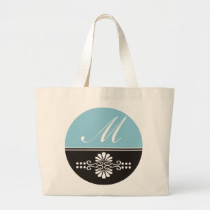 Sacs fourre-tout décorés d'un monogramme à toile :