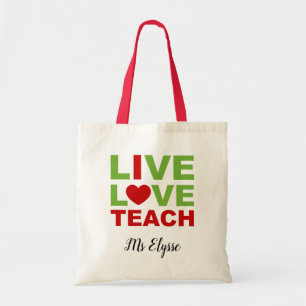 Sacs fourre-tout d'enseignants personnalisés (Liv
