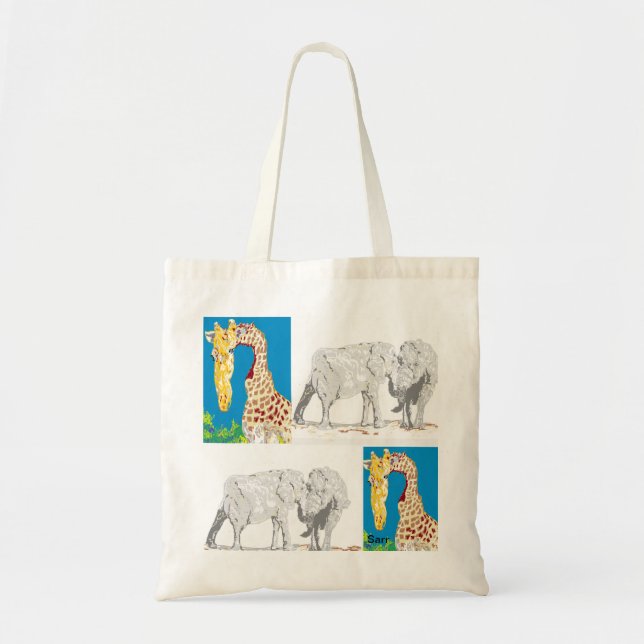 Sacs fourre-tout /Giraffes et éléphants (Devant)