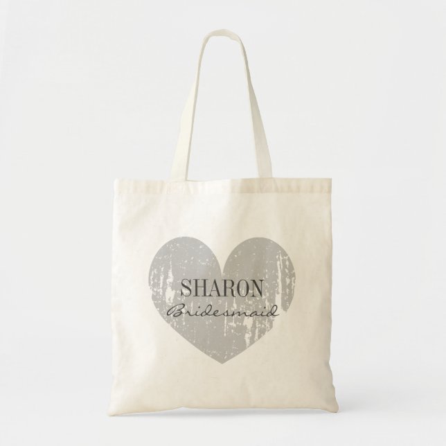 Sacs fourre-tout mariages vintages gris (Devant)