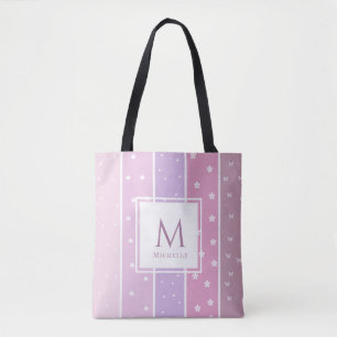 Sacs fourre-tout mignons rose bling personnalisés