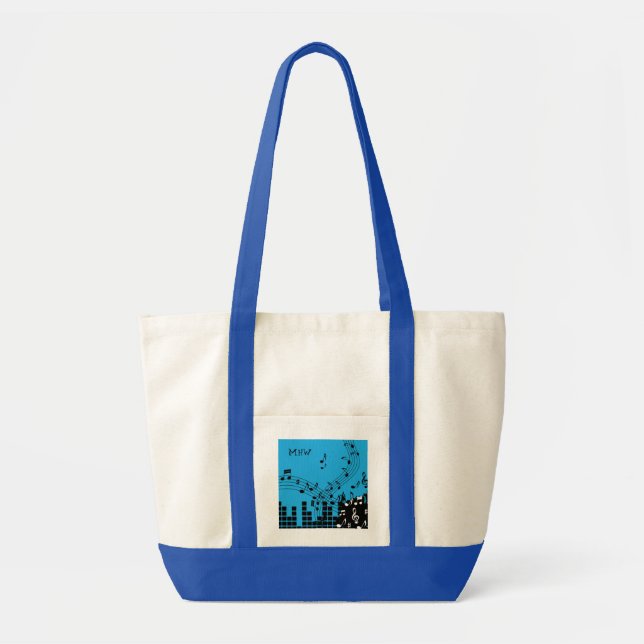 Sacs fourre-tout monogrammes personnalisés d'illus (Devant)