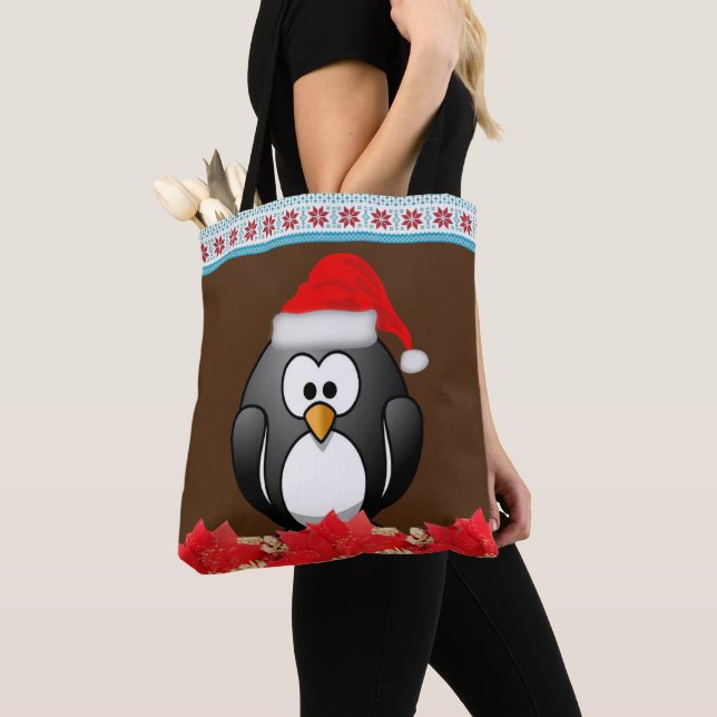 Sacs fourre-tout pour femmes de Noël, Penguin (De près)