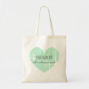 Sacs fourre-tout vert menthe vintage en forme de c