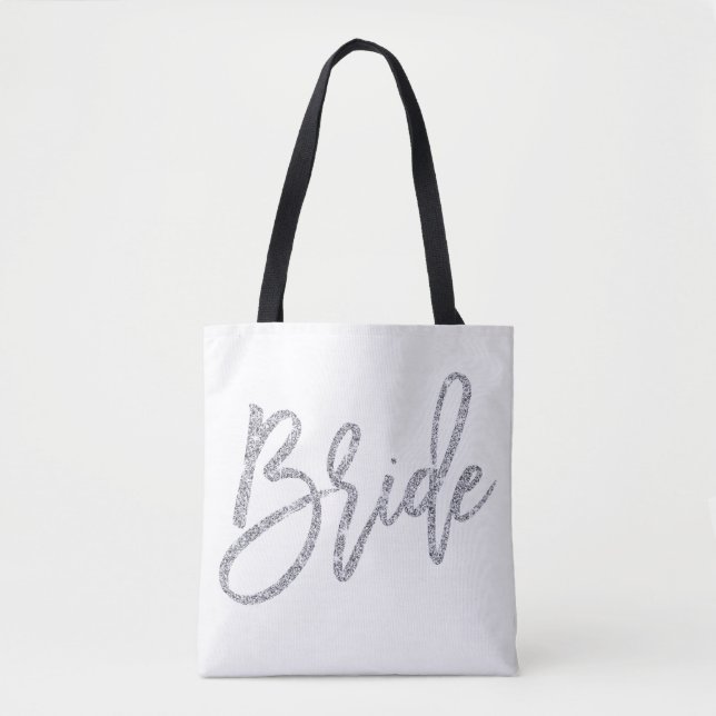 Sacs Mariage Argent Et Brides Blanches (Devant)