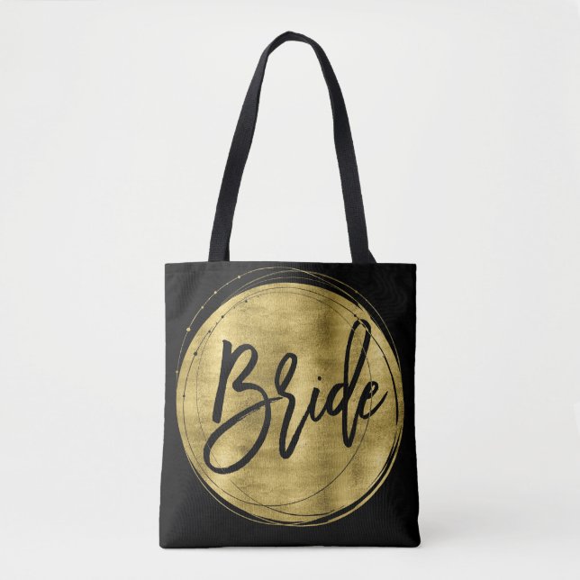 Sacs Mariage Black Bride Faux Gold Foil (Devant)