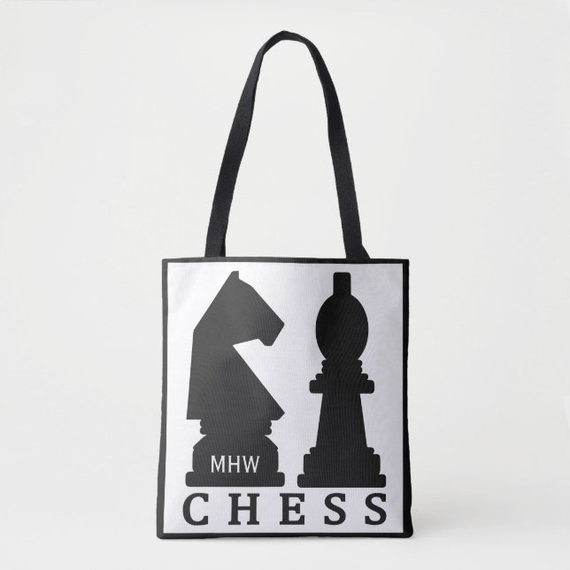 Sacs monochrome personnalisés CHESS (Devant)