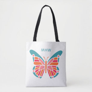 Sacs monogrammes personnalisés papillon stylisé