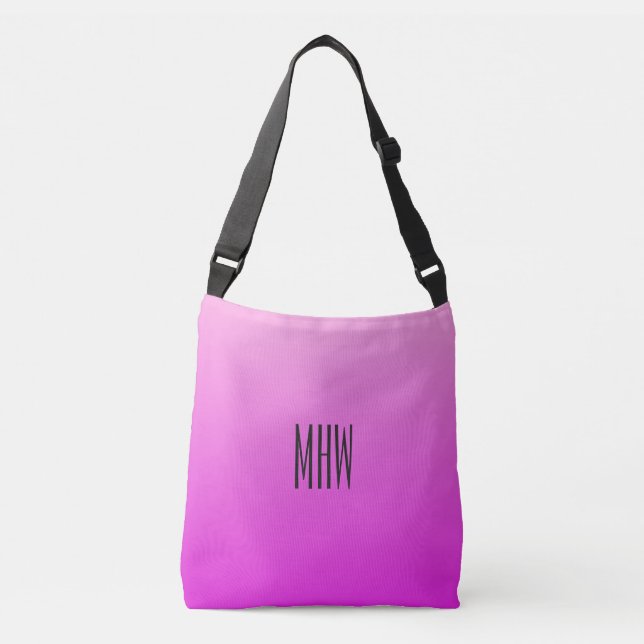 Sacs monogrammes personnalisés Pink Gradient (Devant)