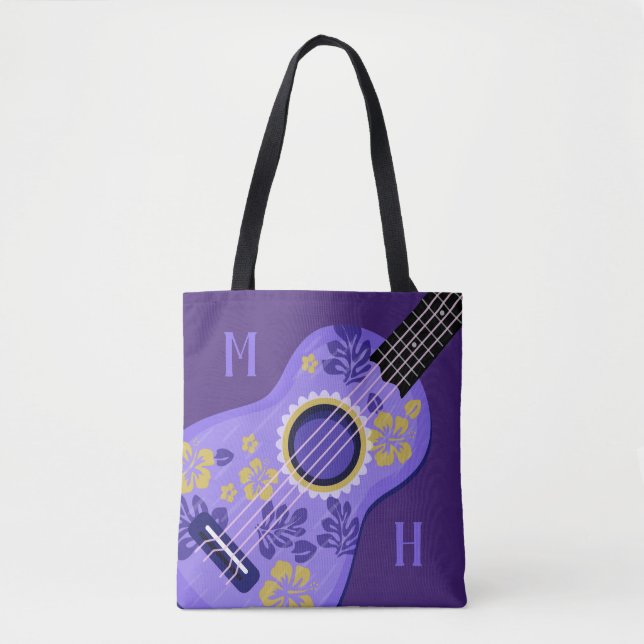 Sacs monogrammes personnalisés Ukulele (Devant)