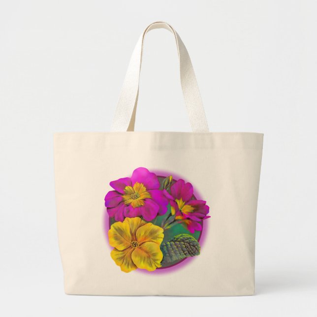 Sacs noir Primrose jaune & violet fine art (Devant)