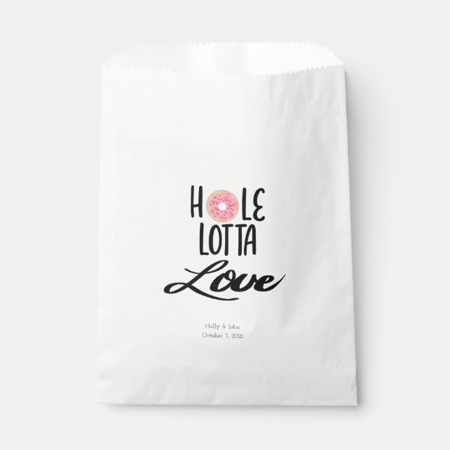 Sacs personnalisés "Hole Lotta Love" Donut Favoris (Devant)