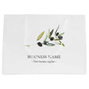 Sacs pour petites entreprises Aquarelle Olive Bran