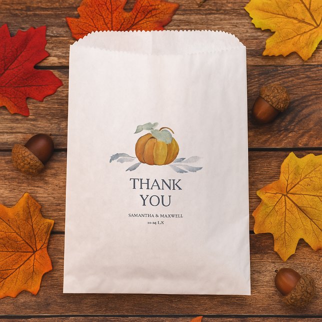 Sacs préférés citrouille Candy (pumpkin themed treat bags features a watercolor orange pumpkin. )