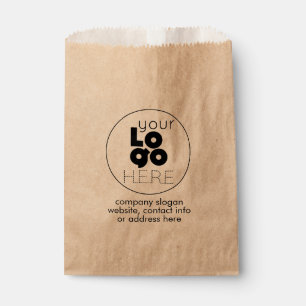 Sacs préférés en papier Kraft Brown avec logo de l
