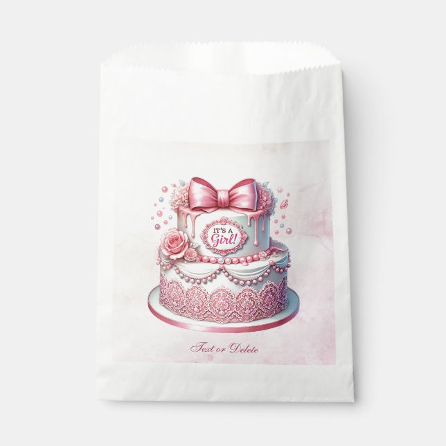 Sacs préférés Gâteau Rose de Bow (Devant)