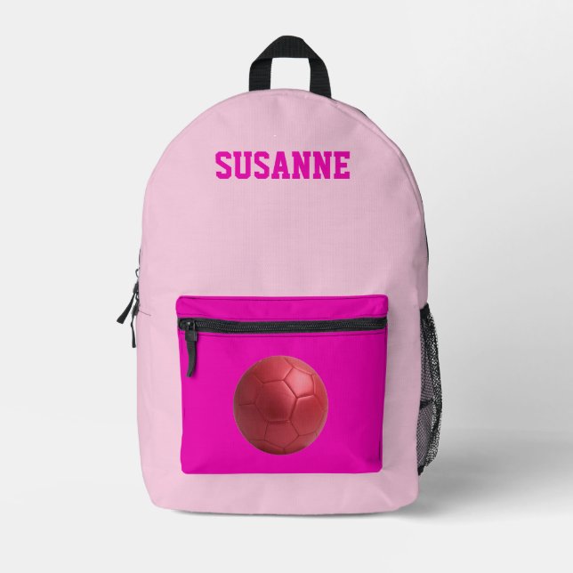 Sacs sport soccer filles rose fuchsia école (Recto)