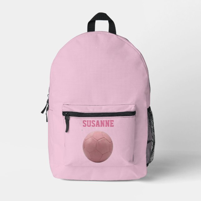 Sacs sport soccer filles rose personnalisée (Recto)