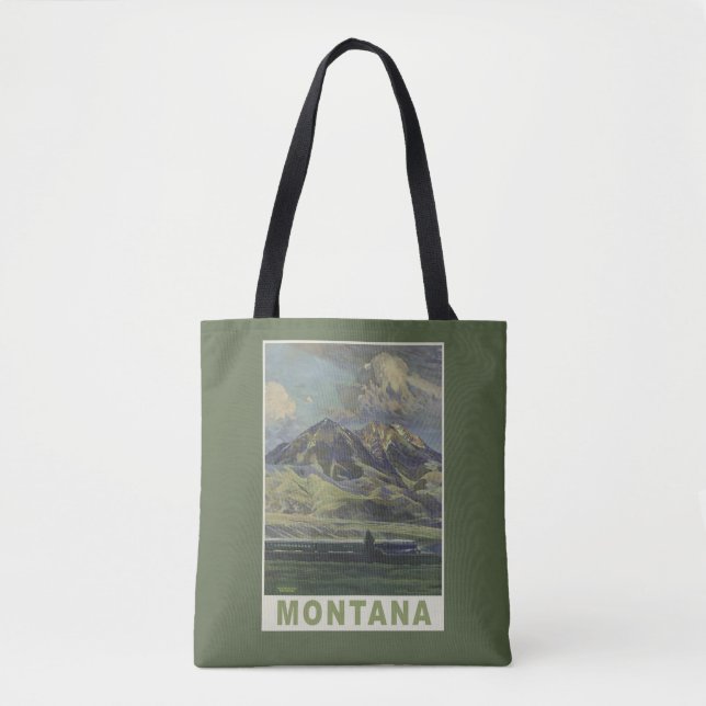 Sacs Vintage voyage Montana USA (Devant)
