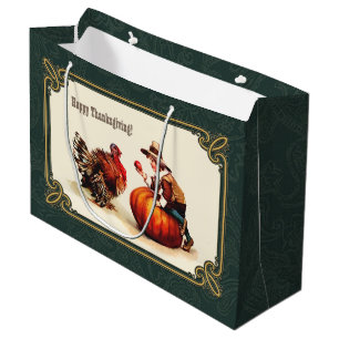 Sacs vintages de cadeau de thanksgiving de