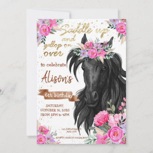 Saddup Horse Invitation d'anniversaire