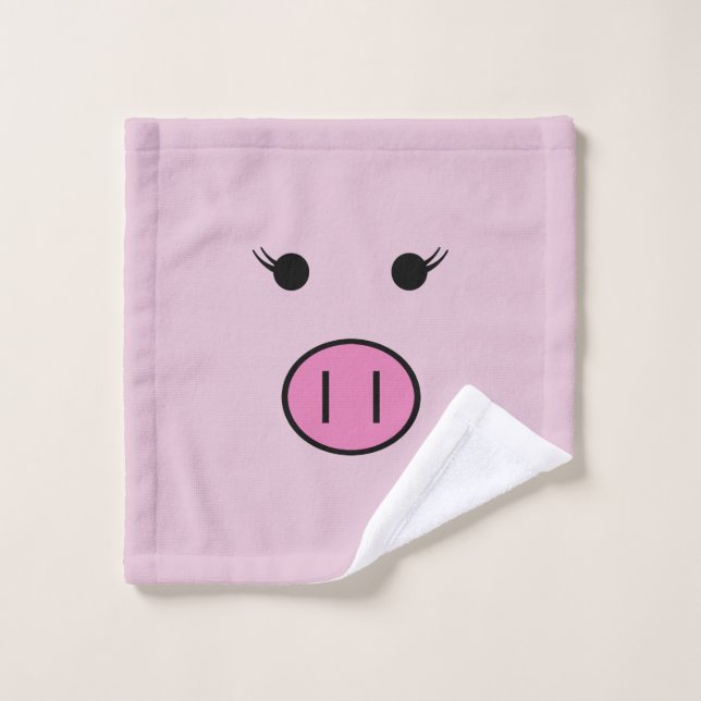 Sadie the Pink Pig ~ Ensemble de serviettes / Acha (Gant de toilette)