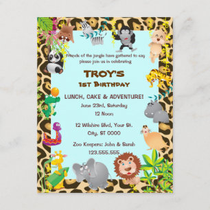 Safari africain - première invitation de fête