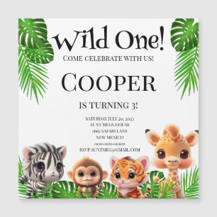 Safari amis tigre girafe zèbre singe anniversaire