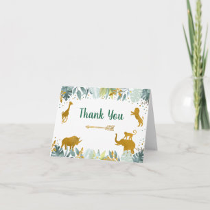 Safari Animal Green Or Anniversaire Merci